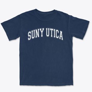 State University Of New York Utica Varsity Arch Premium Heavyweight T-shirt