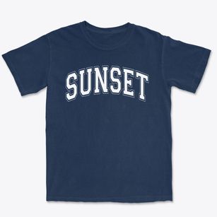Sunset Elementary School Varsity Arch Premium Heavyweight T-shirt