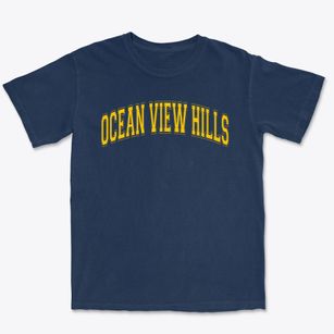 Ocean View Hills School Varsity Arch Premium Heavyweight T-shirt