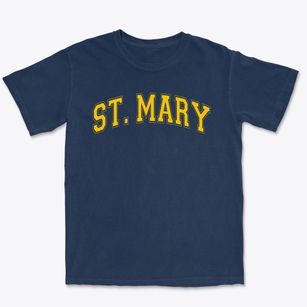 Saint Mary Of The Lake School Varsity Arch Premium Heavyweight T-shirt