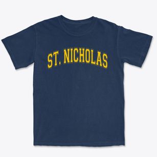 Saint Nicholas Rc Roman School Varsity Arch Premium Heavyweight T-shirt