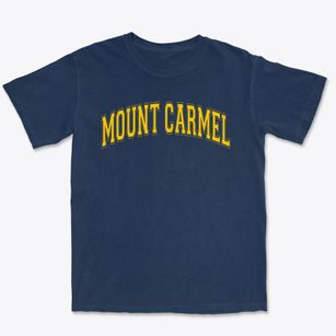 Mount Carmel Holy Rosary School Varsity Arch Premium Heavyweight T-shirt