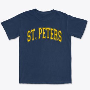Saint Peters By The Sea Day School Varsity Arch Premium Heavyweight T-shirt