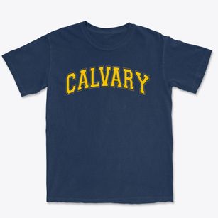 Calvary Baptist Christian School Varsity Arch Premium Heavyweight T-shirt