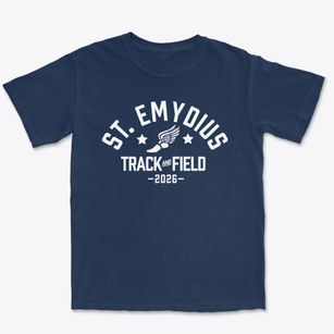 Saint Emydius School Track and Field Premium Heavyweight T-shirt