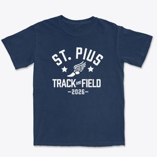 Saint Pius Elementary School Track and Field Premium Heavyweight T-shirt