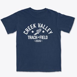Creek Valley Elementary School Track and Field Premium Heavyweight T-shirt