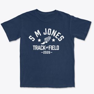 S M Jones Middle School Track and Field Premium Heavyweight T-shirt
