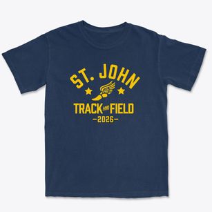 Saint John Lutheran School Track and Field Premium Heavyweight T-shirt