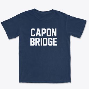 Capon Bridge West Virginia Classic Block Premium Heavyweight T-shirt