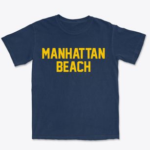 Manhattan Beach California Classic Block Premium Heavyweight T-shirt