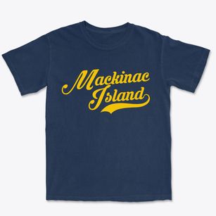 Mackinac Island Michigan Vintage Team Premium Heavyweight T-shirt