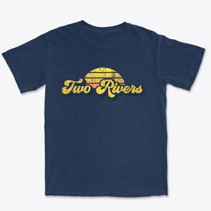 Two Rivers Alaska Sublime Sunset Premium Heavyweight T-shirt