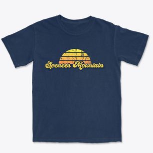 Spencer Mountain North Carolina Sublime Sunset Premium Heavyweight T-shirt