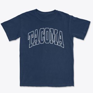 Tacoma Washington Trendy Block Premium Heavyweight T-shirt