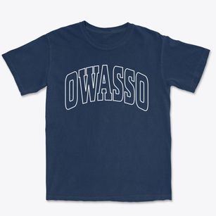 Owasso Oklahoma Trendy Block Premium Heavyweight T-shirt