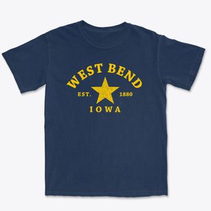 West Bend Iowa Star Premium Heavyweight T-shirt