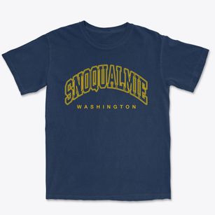 Snoqualmie Washington Inline Premium Heavyweight T-shirt