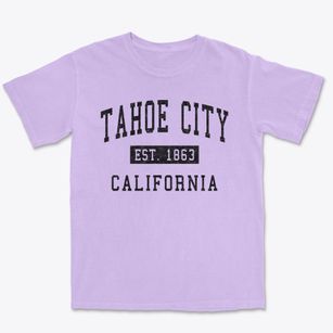 Tahoe City California Classic Established Premium Heavyweight T-shirt
