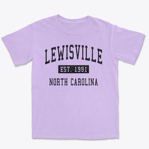 Lewisville North Carolina Classic Established Premium Heavyweight T-shirt