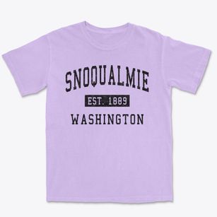 Snoqualmie Washington Classic Established Premium Heavyweight T-shirt