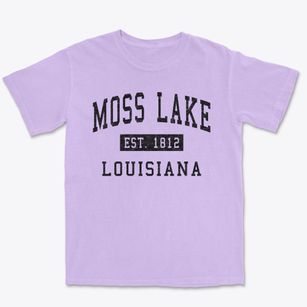 Moss Lake Louisiana Classic Established Premium Heavyweight T-shirt