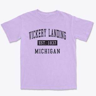 Vickery Landing Michigan Classic Established Premium Heavyweight T-shirt