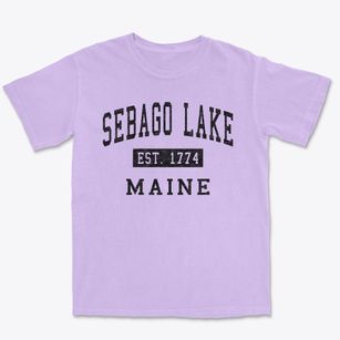 Sebago Lake Maine Classic Established Premium Heavyweight T-shirt