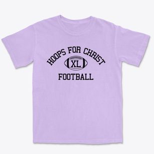 Hoops For Christ Classic Football Premium Heavyweight T-shirt