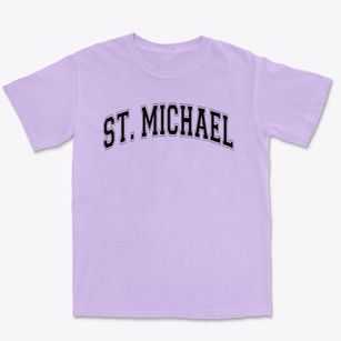 Saint Michael Parish School Varsity Arch Premium Heavyweight T-shirt