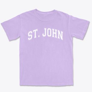 Saint John Church - Bellaire Varsity Arch Premium Heavyweight T-shirt