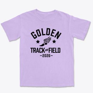 Golden High School Track and Field Premium Heavyweight T-shirt