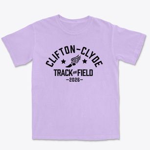 Clifton-clyde Junior High School Track and Field Premium Heavyweight T-shirt