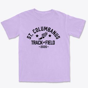 Saint Columbanus School Track and Field Premium Heavyweight T-shirt