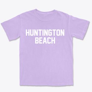 Huntington Beach California Classic Block Premium Heavyweight T-shirt
