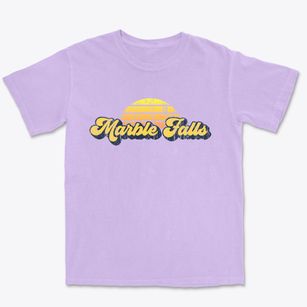 Marble Falls Texas Sublime Sunset Premium Heavyweight T-shirt