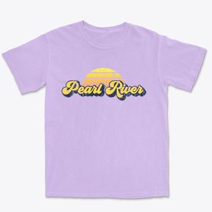 Pearl River Louisiana Sublime Sunset Premium Heavyweight T-shirt