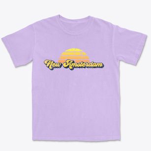 New Amsterdam Indiana Sublime Sunset Premium Heavyweight T-shirt