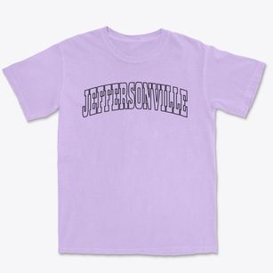 Jeffersonville Illinois Trendy Block Premium Heavyweight T-shirt
