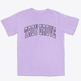 Troy Grove Illinois Trendy Block Premium Heavyweight T-shirt
