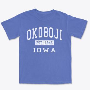 Okoboji Iowa Classic Established Premium Heavyweight T-shirt