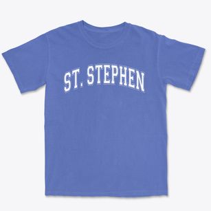 Saint Stephen School Varsity Arch Premium Heavyweight T-shirt
