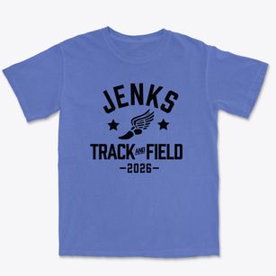 Jenks Junior High School Track and Field Premium Heavyweight T-shirt
