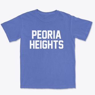 Peoria Heights Illinois Classic Block Premium Heavyweight T-shirt