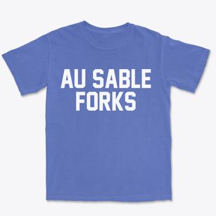 Au Sable Forks New York Classic Block Premium Heavyweight T-shirt