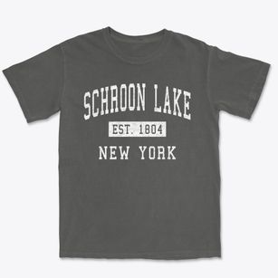 Schroon Lake New York Classic Established Premium Heavyweight T-shirt