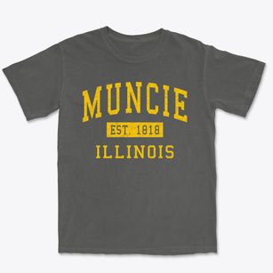 Muncie Illinois Classic Established Premium Heavyweight T-shirt