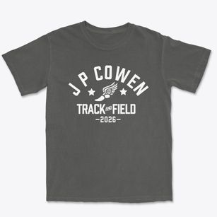 J P Cowen Primary School Track and Field Premium Heavyweight T-shirt