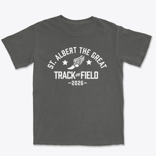 Saint Albert The Great School Track and Field Premium Heavyweight T-shirt