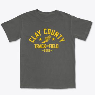 Clay County High School Track and Field Premium Heavyweight T-shirt